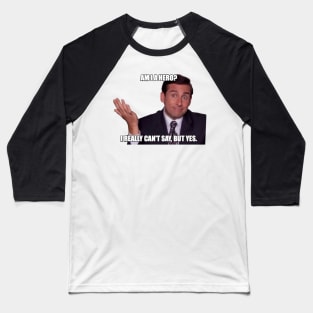 The Office Michael Scott " AM I A HERO" Baseball T-Shirt